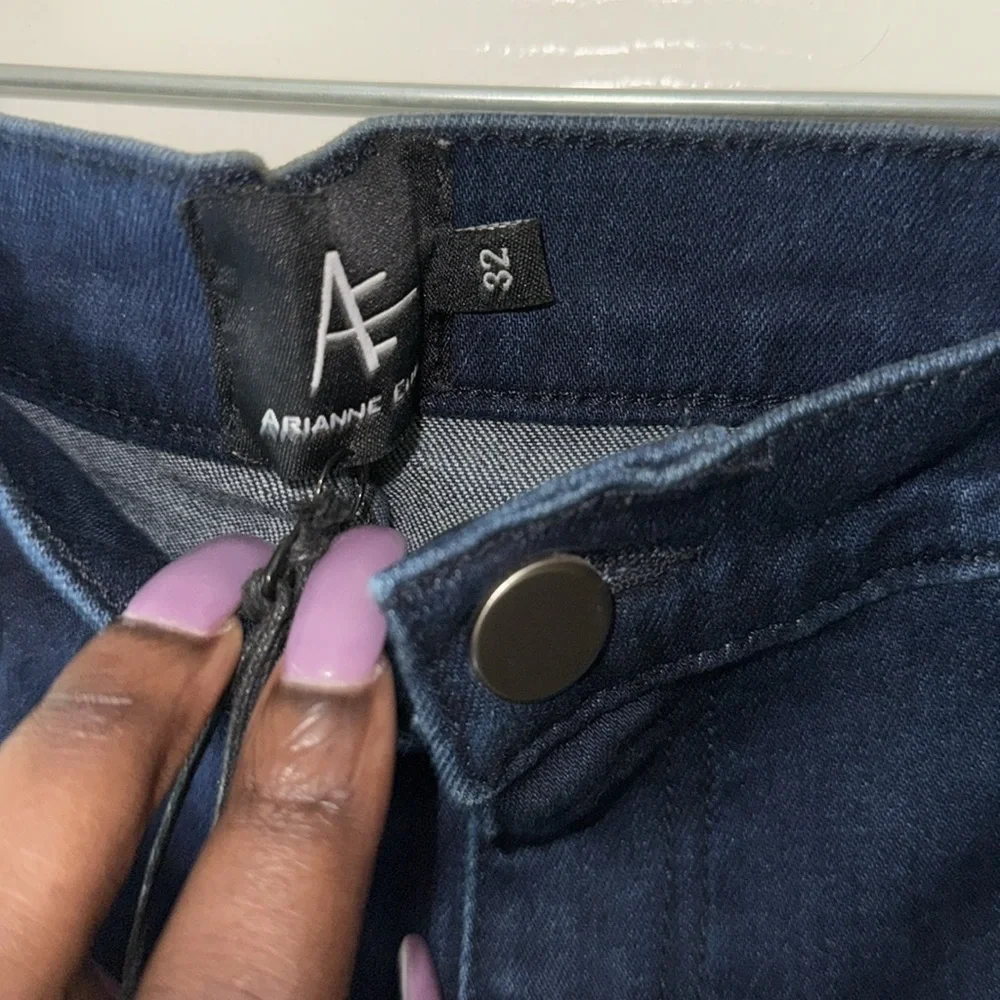 NWT - Arianne Elmy Denim Blue STRAPPY JEANS - 12 - Picture 6 of 11